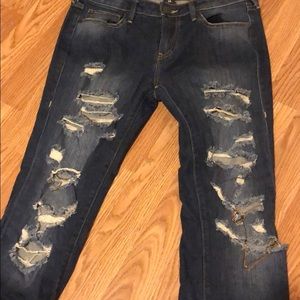 Distressed Chain true religion Jeans